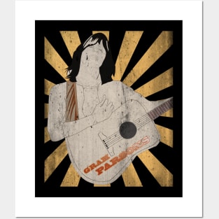 gram parsons /// retro vintage Posters and Art